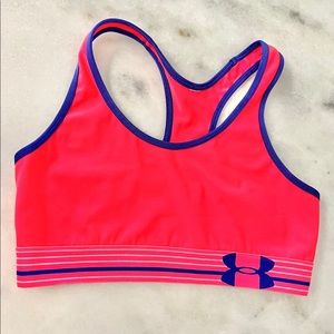 Under Armour mid support sports bra: Medium Pink💗